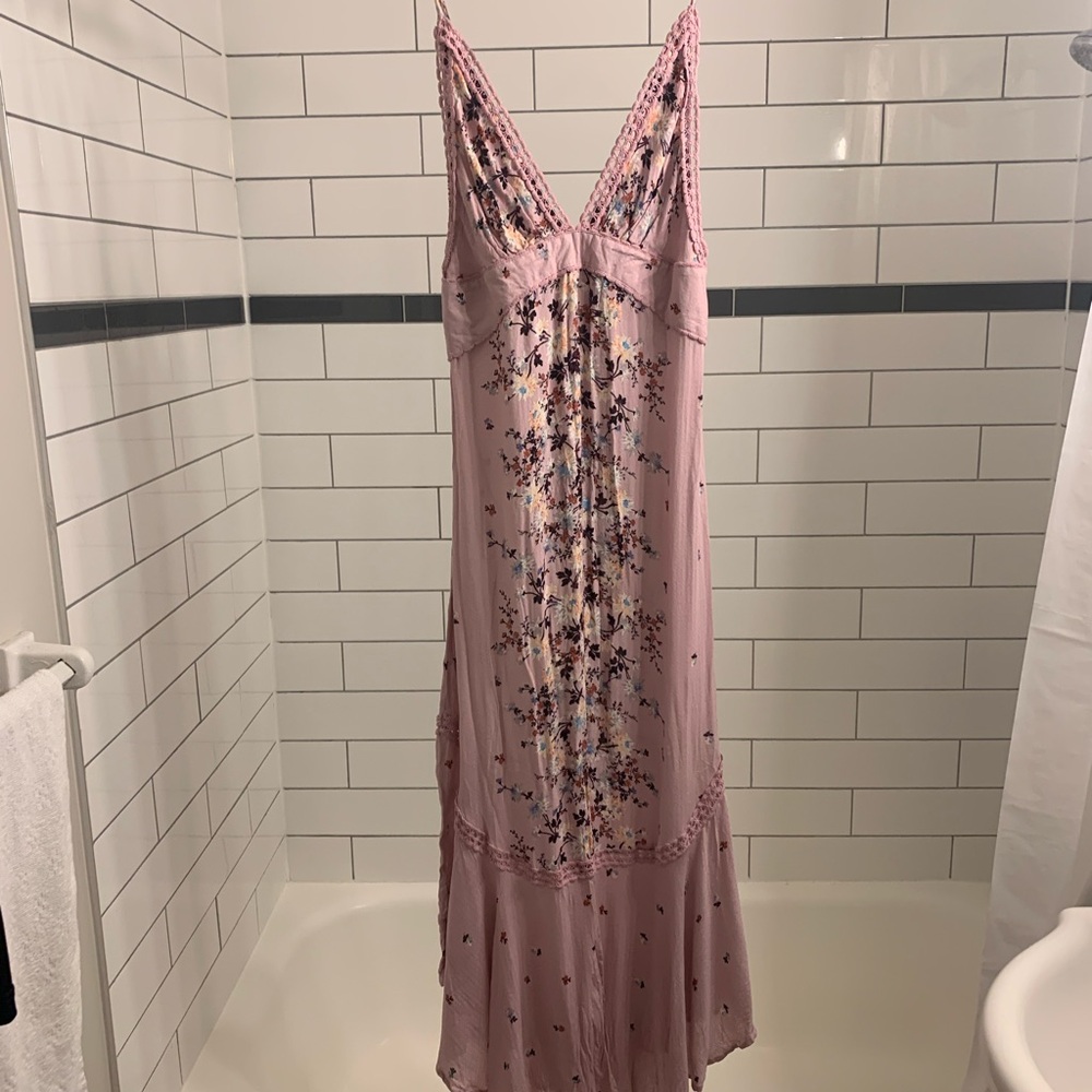 Floral Pink Maxi Dress